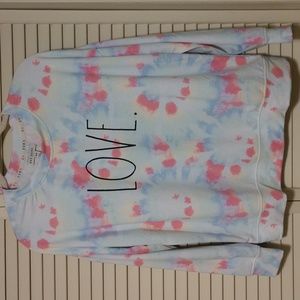 Rae Dunn Tie Dye Love Sweatshirt Size Medium